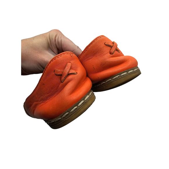 Charix Leather Orange Slip On Loafers Sz 11.5 (43) - Picture 4 of 7
